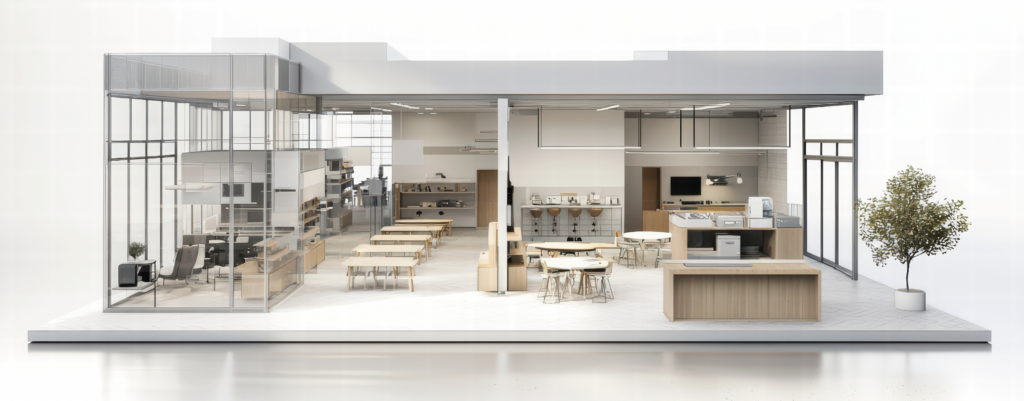 infrastrutture ergonomiche retail e progettazione spazi modulari